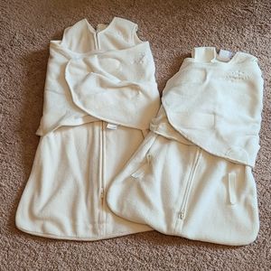 Set of 2 Fleece Halo Sleep Sack Swaddlers